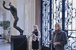 Výstavu Jaromír Funke - mezi konstrukcí a emocí zahájila zástupkyně ředitele MG Kateřina Tlachová