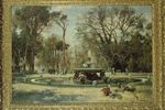 Robert Russ, Zahrada vily Borghese v Římě, 1889 (náhled díla)