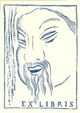 Toyen, Exlibris univerzální, litografie, 1934
